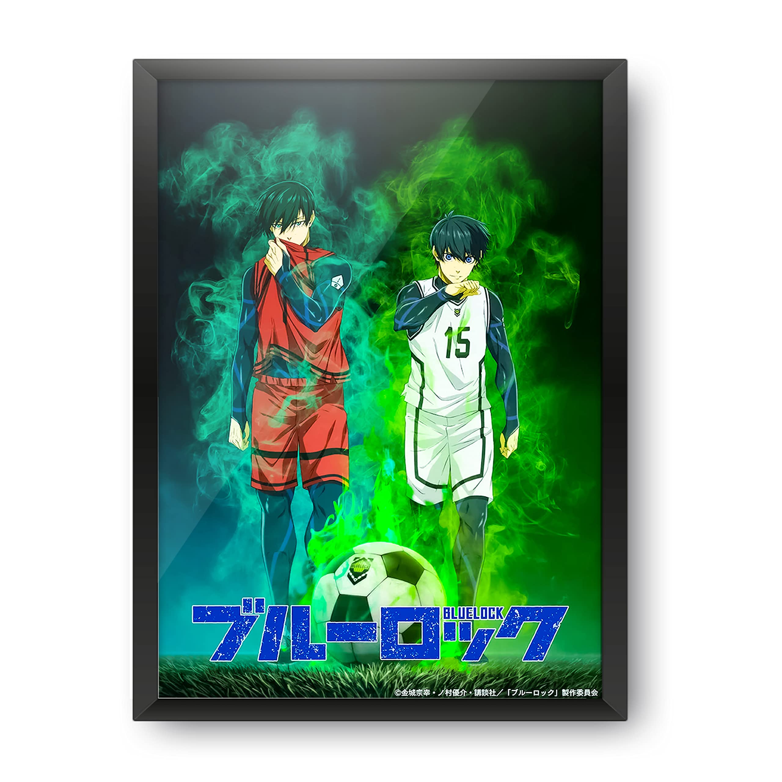 Mcsid Razz Plastic - Blue Lock - Face Off Design A4 Size Poster (With Frame) - Best Gift For Blue Lock Fans/Best Artefact To You